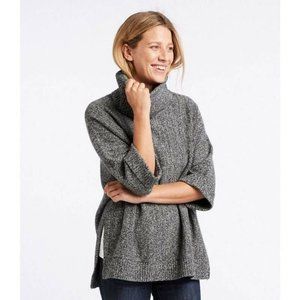 EUC LL Bean Merino-Blend Sweater Poncho